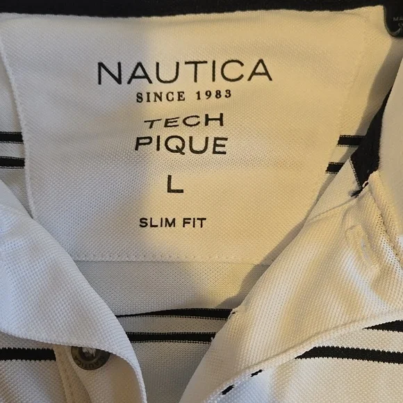 Nautical, tech pique, slim fit, thin mens polo - Picture 2 of 4